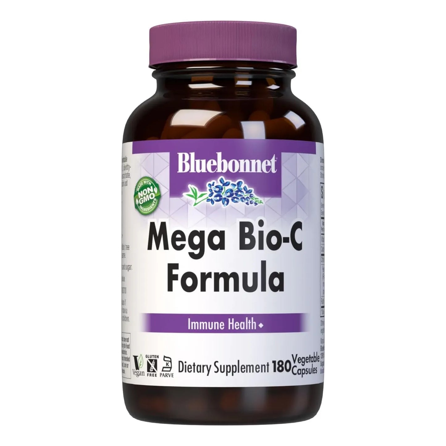 Vitamina C Tamponada Alta Potencia 750 Mg 180 Cápsulas Veganas Bluebonnet