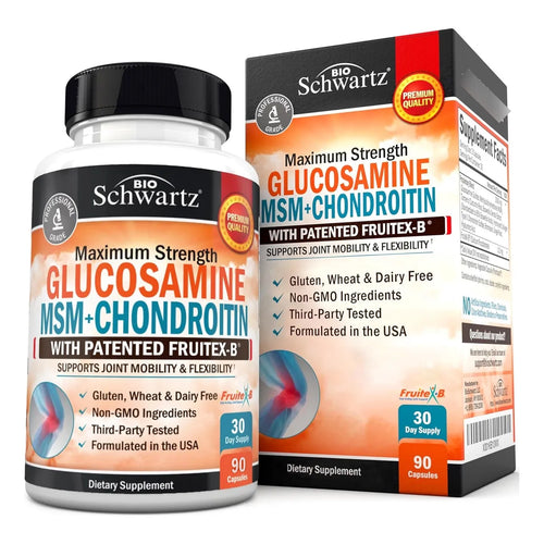 Suplemento Articular Glucosamina Condroitina MSM Triple Accion Con Colageno Y Acido Hialuronico