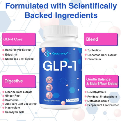Suplemento GLP-1 Natural Soporte Energía Digestión Y Salud 30 Cápsulas