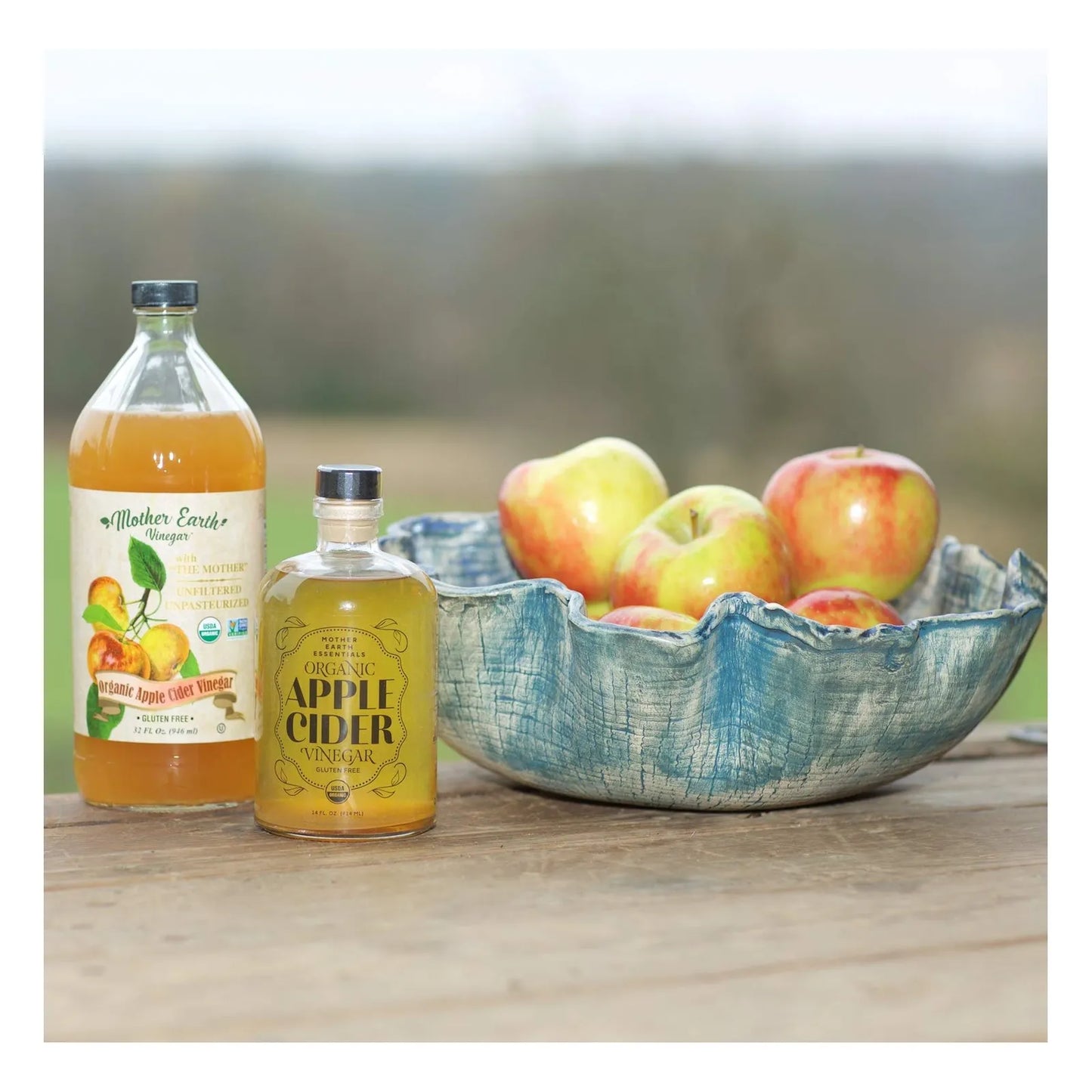 Vinagre De Sidra De Manzana Orgánico Con La Madre Botella 14 Oz