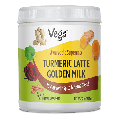Mezcla Ayurvédica De Leche Dorada Con Cúrcuma Jengibre Rosa Vegana Orgánica