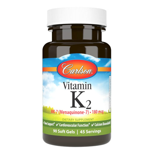 Vitamina K2 MK-7 180 Mcg Soporte Óseo 90 Cápsulas Blandas MenaQ7