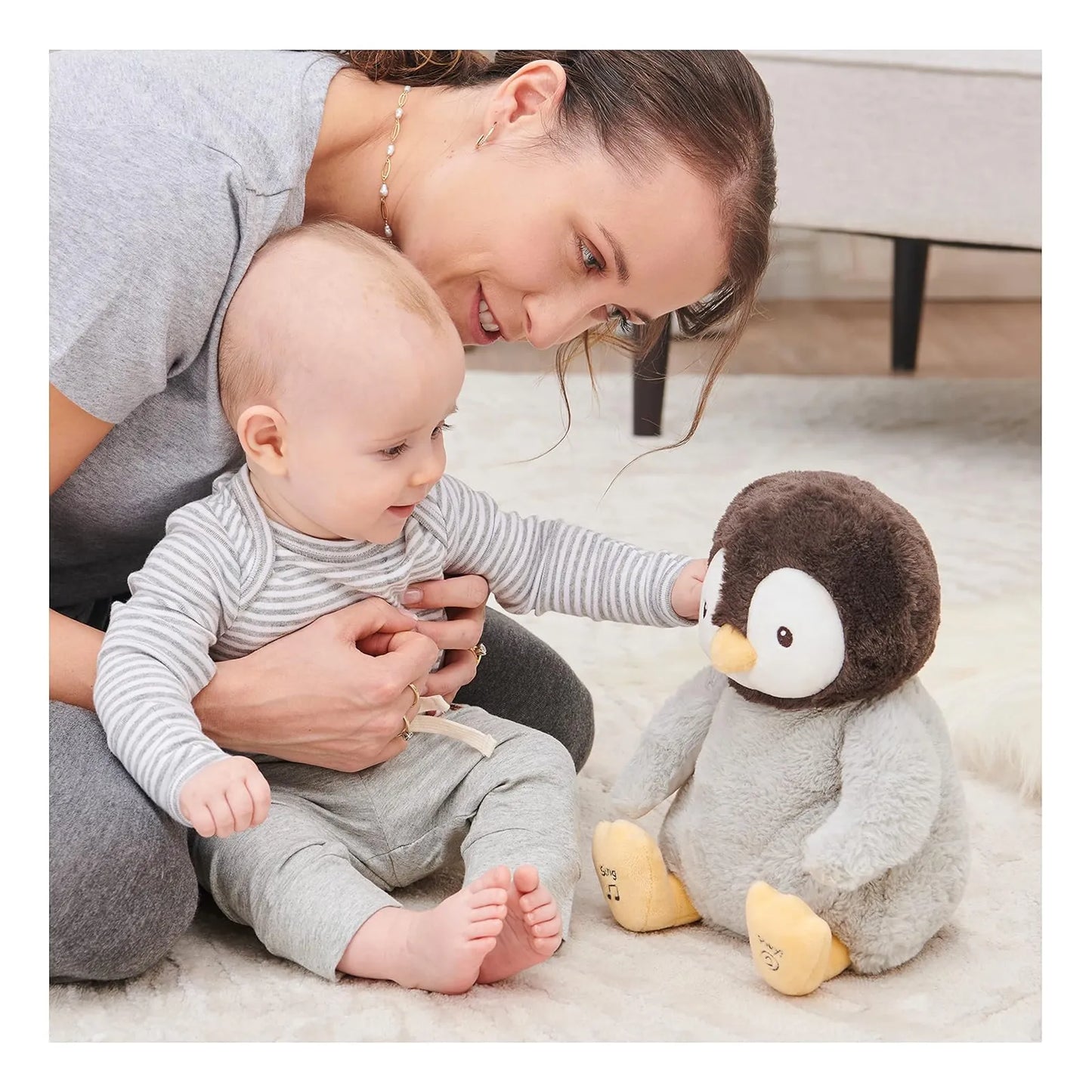 Pingüino Peluche Interactivo Gund Kissy Con Sonidos Y Movimiento Regalo Ideal Para Bebés