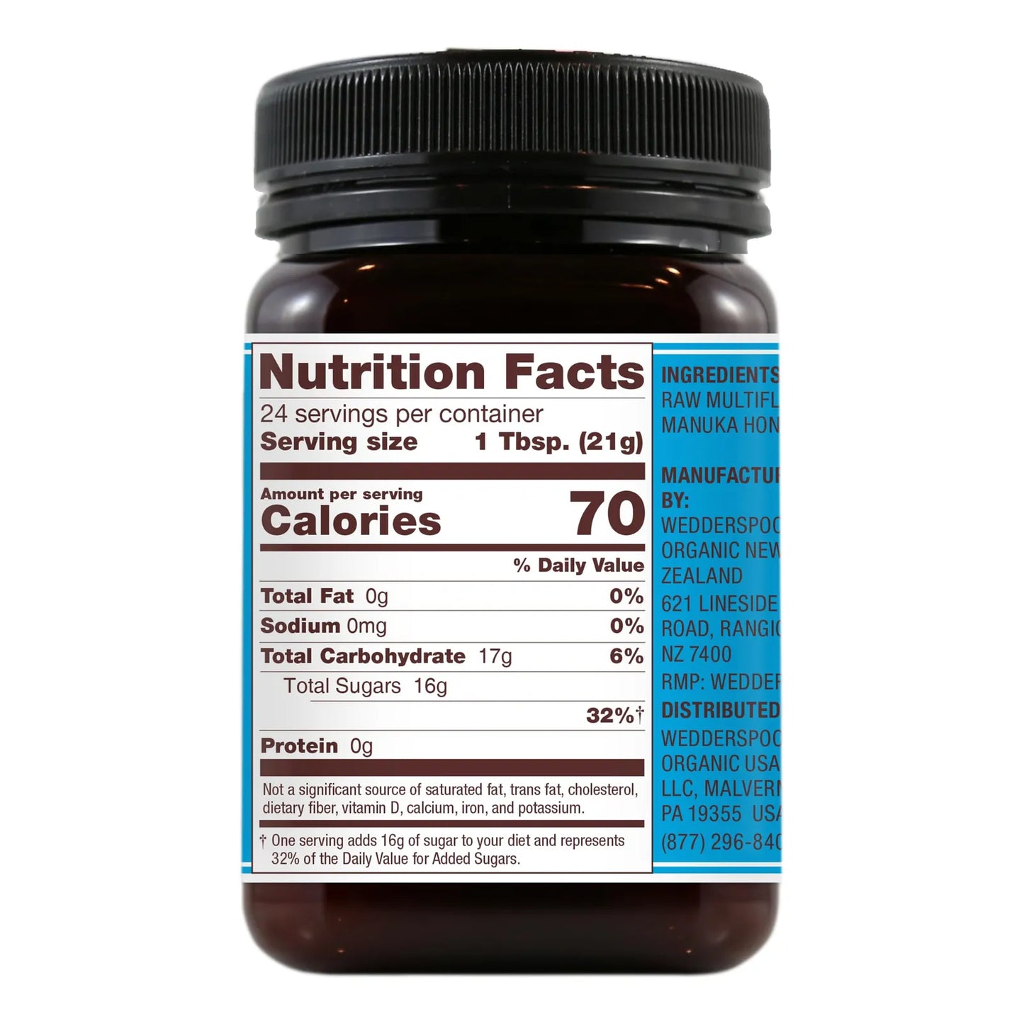 Miel Premium Cruda Manuka KFactor 16 Genuina Nueva Zelanda Superalimento Natural