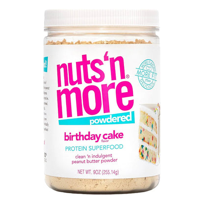 Mantequilla De Maní En Polvo Nuts N More Birthday Cake Sabor Pastel Proteína Alta