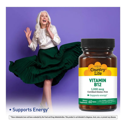 Vitamina B12 1000 Mcg Energia Cerebro Salud Nerviosa Vegano Sin Gluten