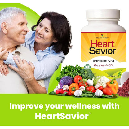 HeartSavior Suplemento De Colesterol 6 Ingredientes Potentes 120 Caps CoQ10
