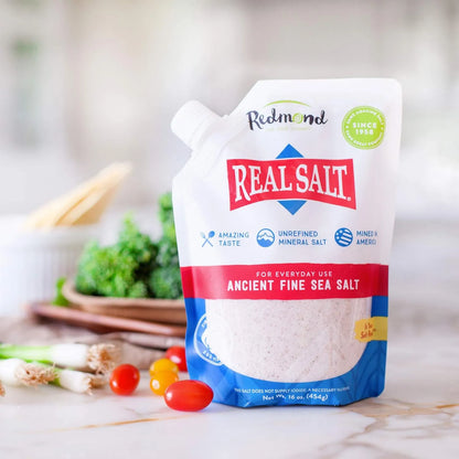 Sal Marina Antigua Fina Redmond Real Salt 454g Sin Refinar Minerales Naturales