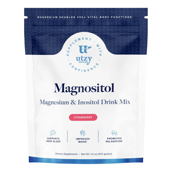 Bebida De Magnesio E Inositol Sabor Fresa 30 Porciones Relajación Muscular y Mental