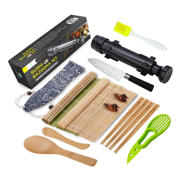 Kit Para Hacer Sushi Todo En Uno Con Bazuca Y Accesorios Premium