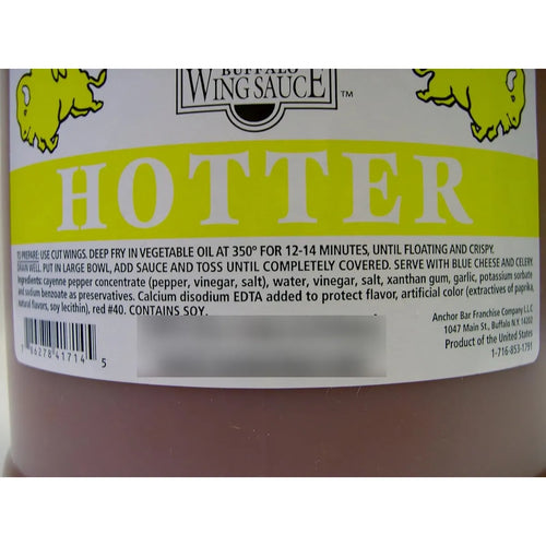 Salsa Picante Anchor Bar 3.78 Litros Para Alitas De Pollo Importada De Estados Unidos