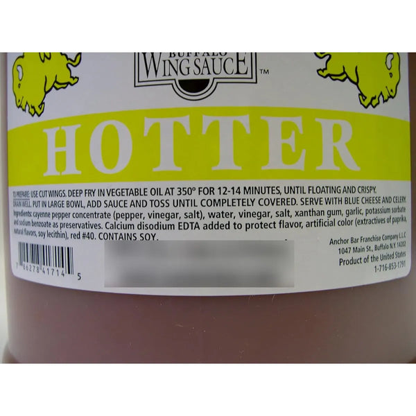 Salsa Picante Anchor Bar 3.78 Litros Para Alitas De Pollo Importada De Estados Unidos