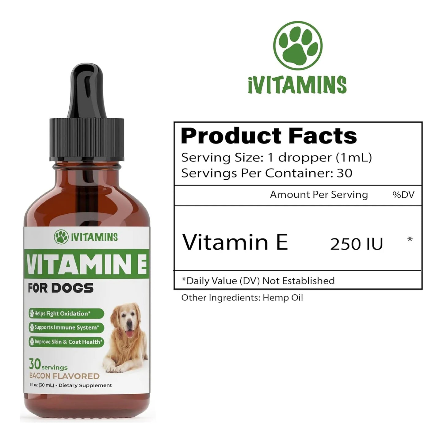 Vitamina E Natural Para Perros Aceite Antioxidante 100ml Sabor Tocino Importado