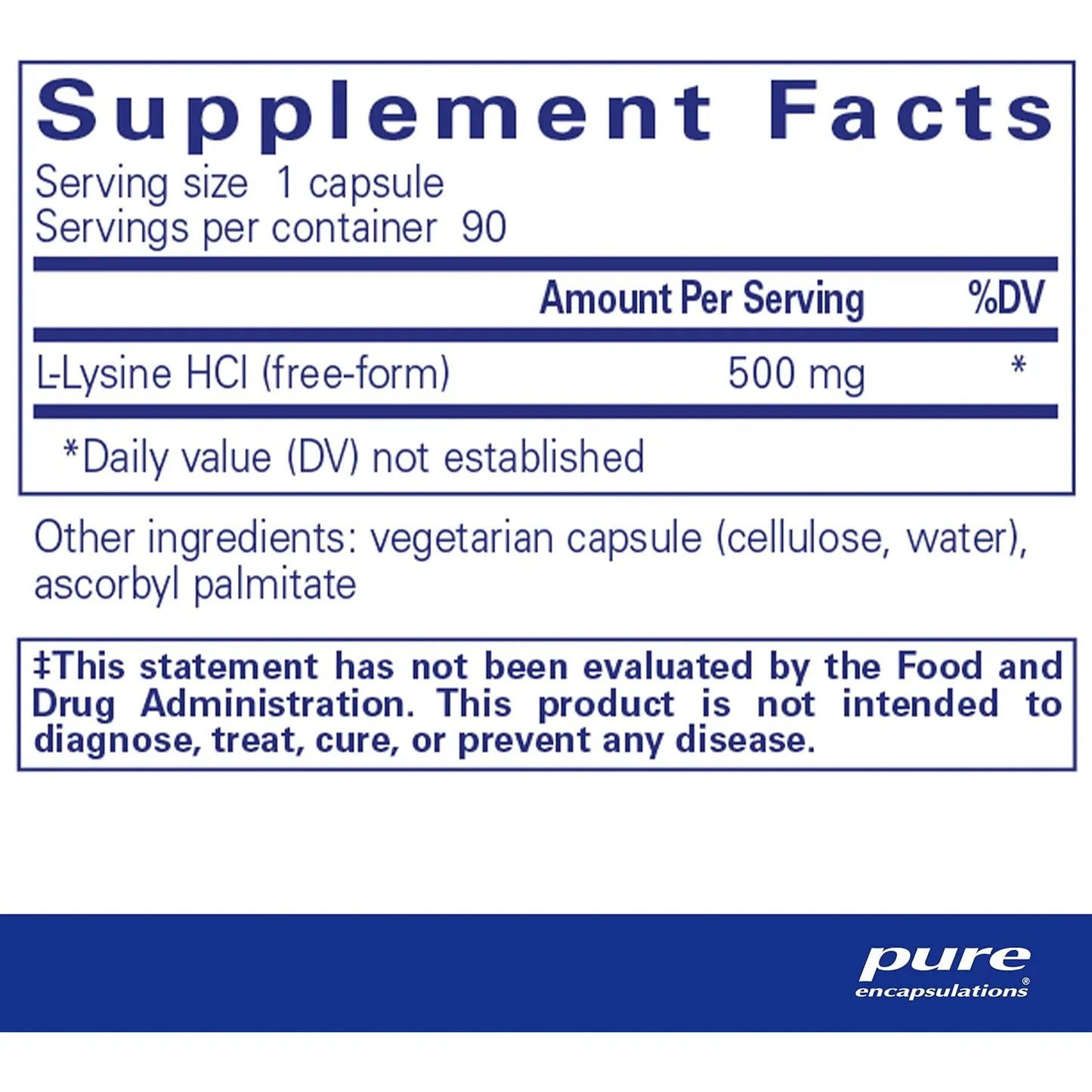 Pure Encapsulations L Lisina Suplemento Aminoacidos Esenciales 90 Capsulas Apoyo Inmunologico Y Salud Encias