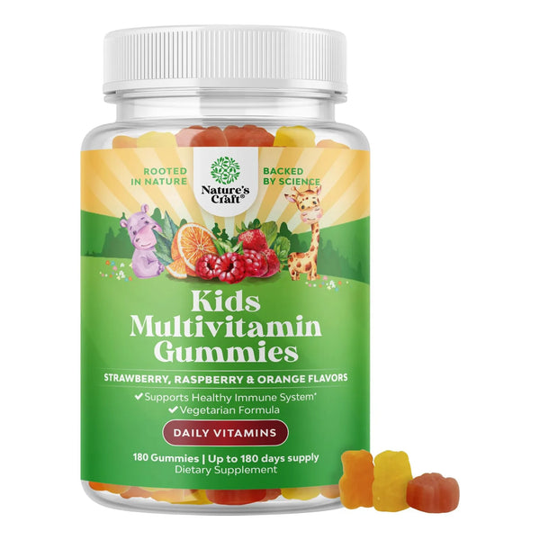 Gomitas Multivitamínicas Para Niños Con Vitaminas A C D3 E B Zinc Sin Gluten