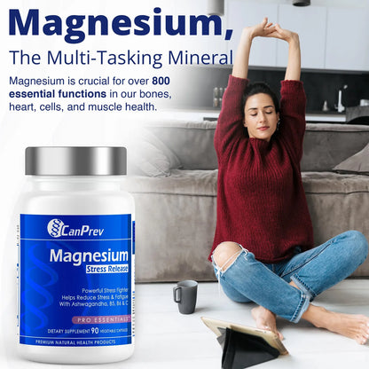 Bisglicinato De Magnesio Con Ashwagandha B5 B6 Vitamina C 90 Capsulas Sueño Reparador Energia