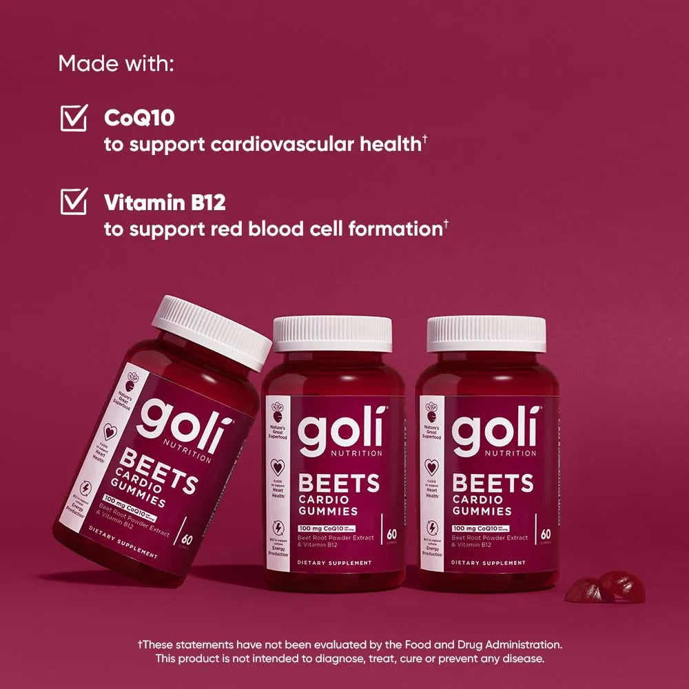 Gomitas Cardiovasculares De Remolacha 60 Unidades 100 Mg Coq10 Veganas Sin Gluten