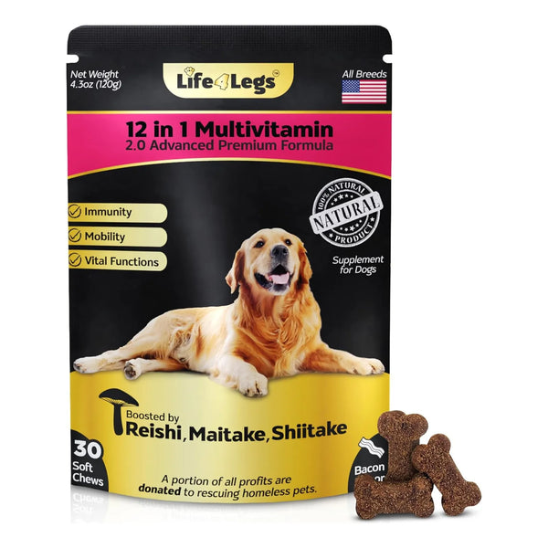 Vitaminas Masticables Para Perros Multivitaminico Con Aceite De Cáñamo Soporte Articular Y Piel