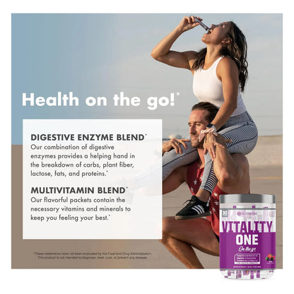 Multivitaminico Probiótico En Polvo Sabor Naranja 30 Porciones Energía Y Digestión