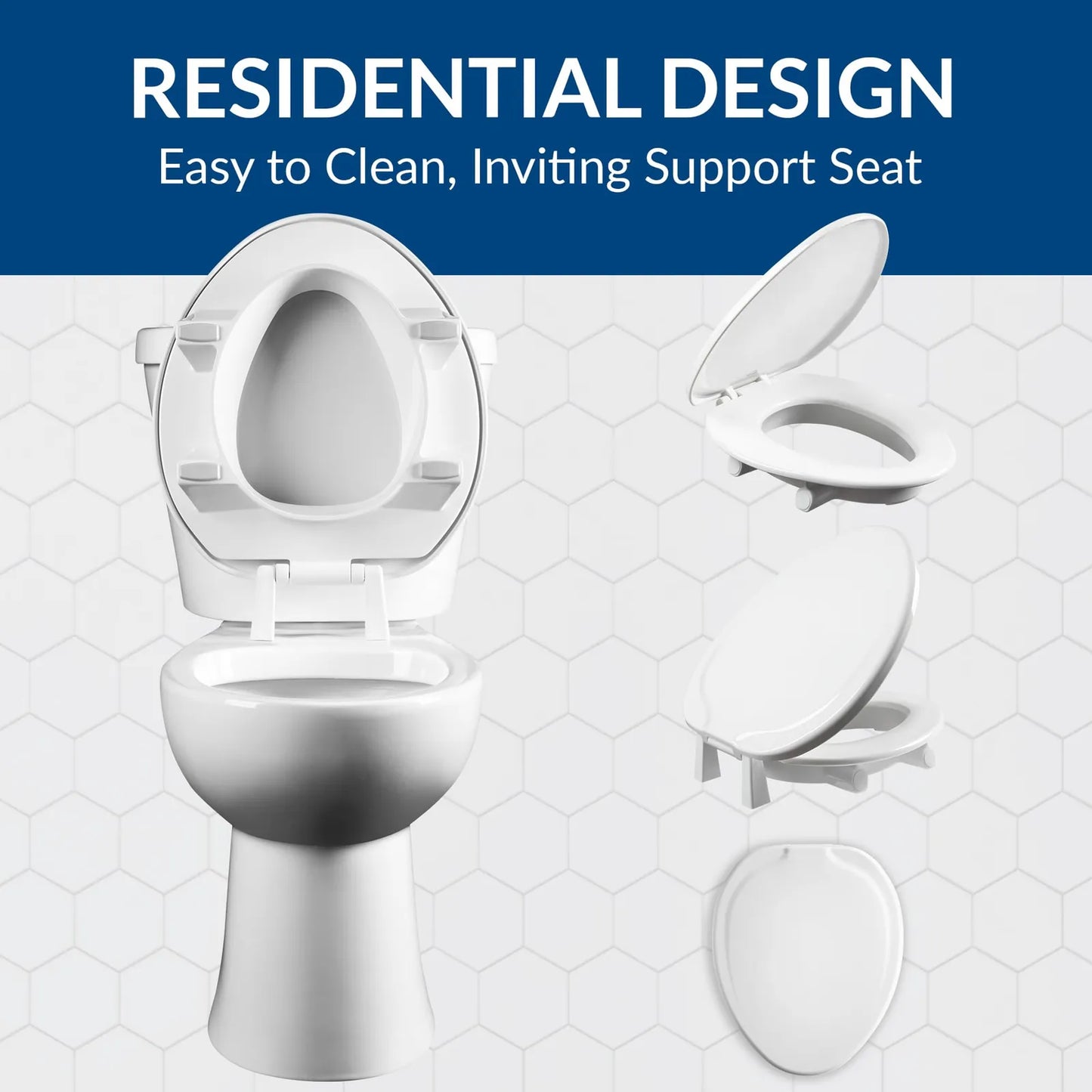 Asiento Elevado Para Inodoro Independence 3 Pulgadas Blanco Comodidad Y Seguridad