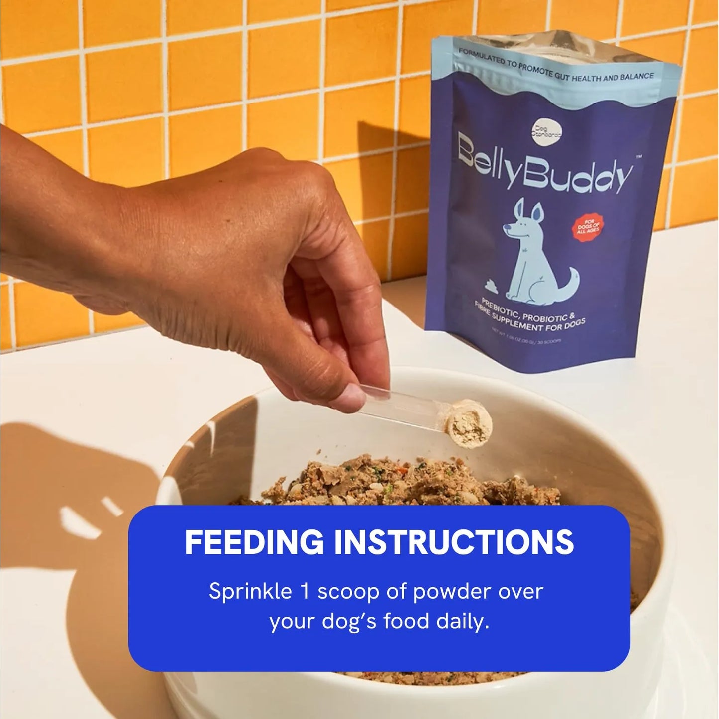 BellyBuddy Suplemento Prebiótico Probiótico Y Fibra 3 En 1 Para Perros Salud Intestinal