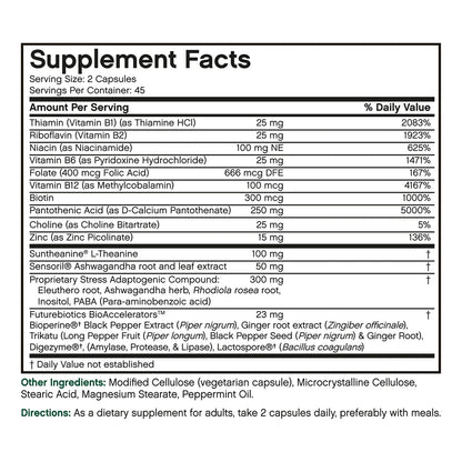 StressAssist L Teanina Ashwagandha Y Rhodiola Rosea Stress Complex 90 Capsulas