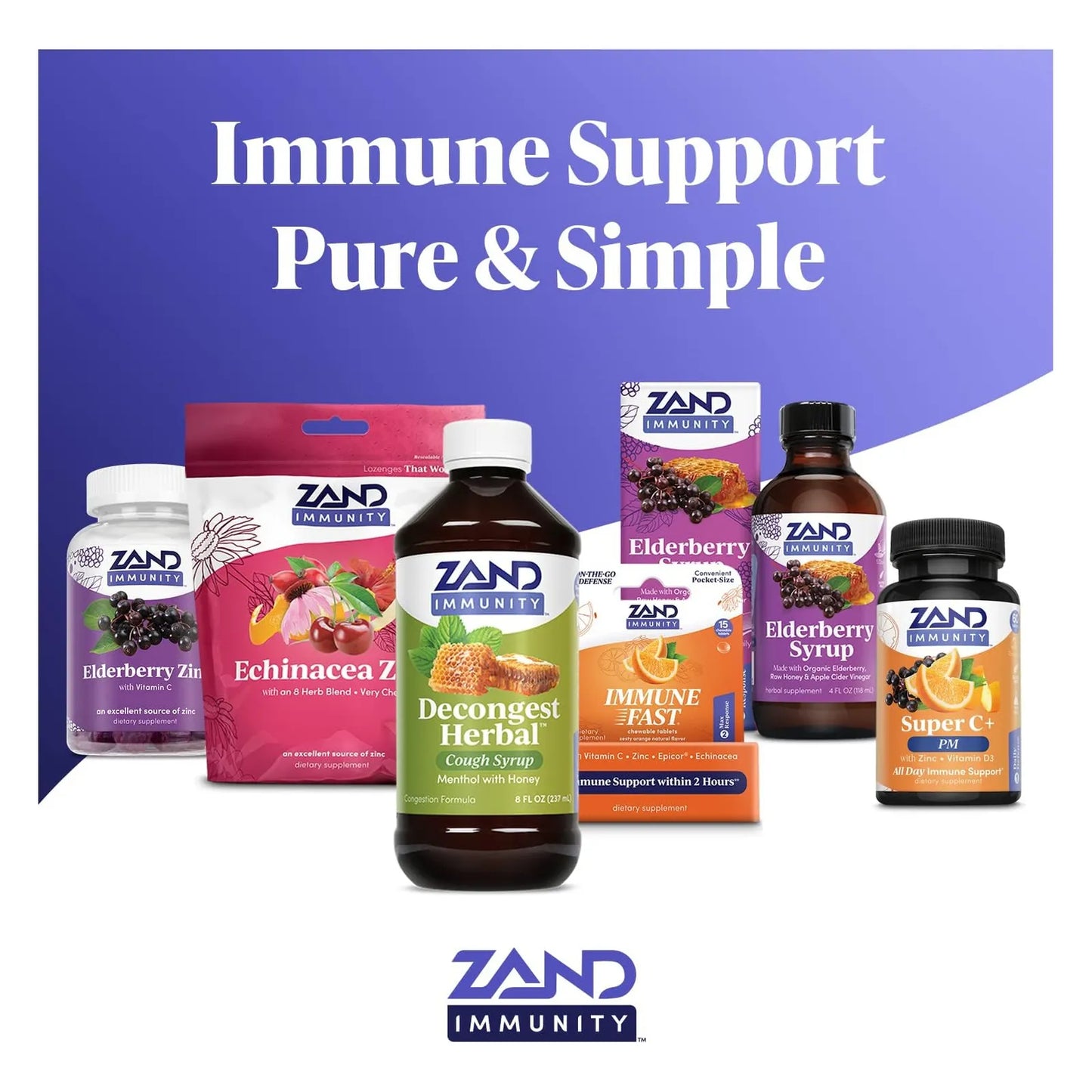 Immunidad Diaria Pureway C Zinc Vitamina D3 Saúc 60 Tabletas Apoyo Inmunológico