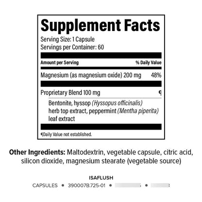 Cápsulas Isaflush 60 Unidades Fórmula Natural Detoxificación Digestión Saludable