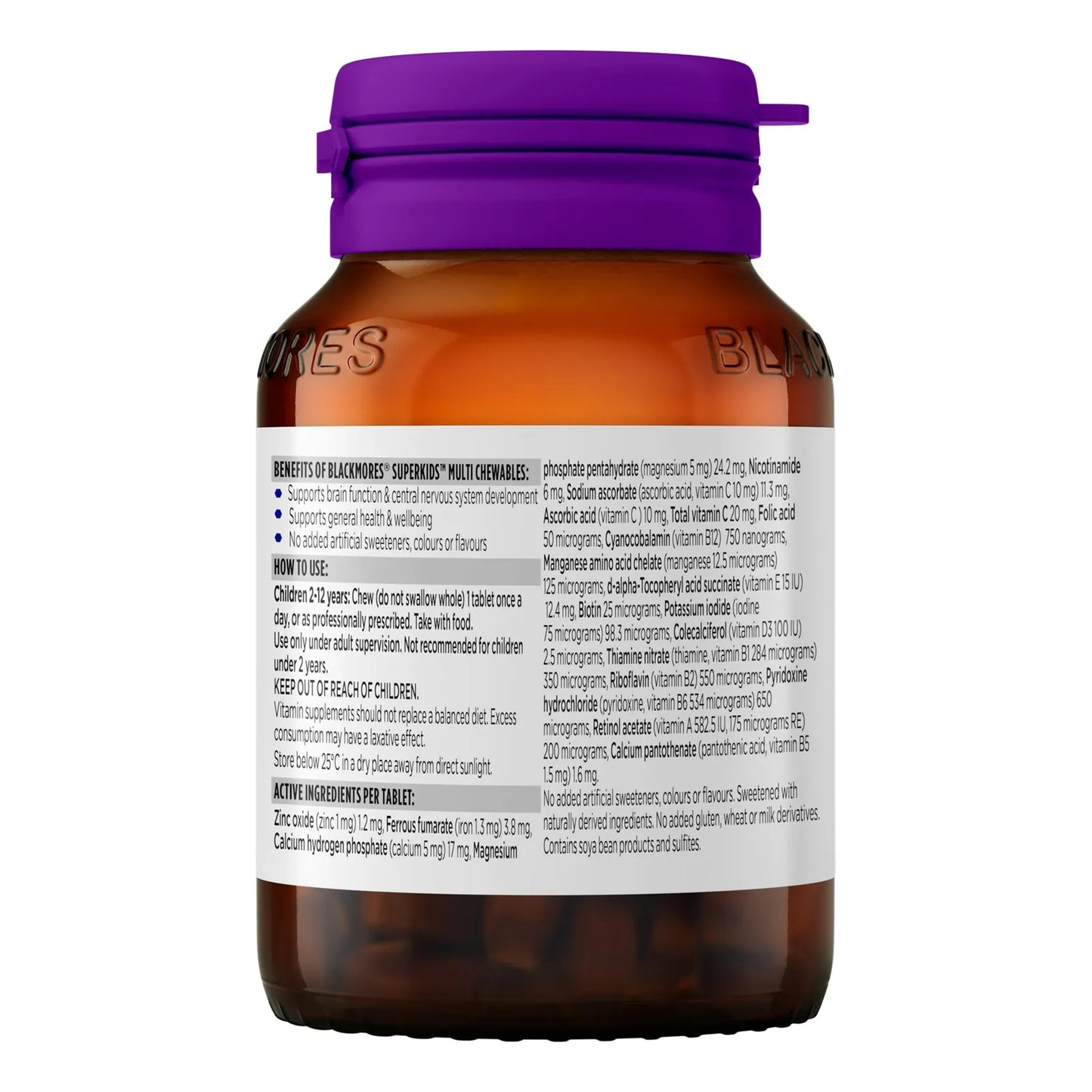 Multivitaminas Masticables Superkids Multi 60 Unidades Para Niños