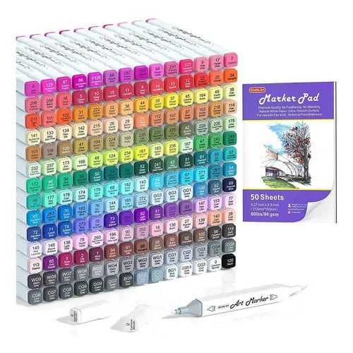 Marcadores Doble Punta Shuttle Art 205 Colores Con Estuche Ideal Para Arte Y Manualidades