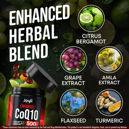 Coq10 Alta Absorción 500 Mg 120 Cápsulas Blandas Energía Salud Corazón