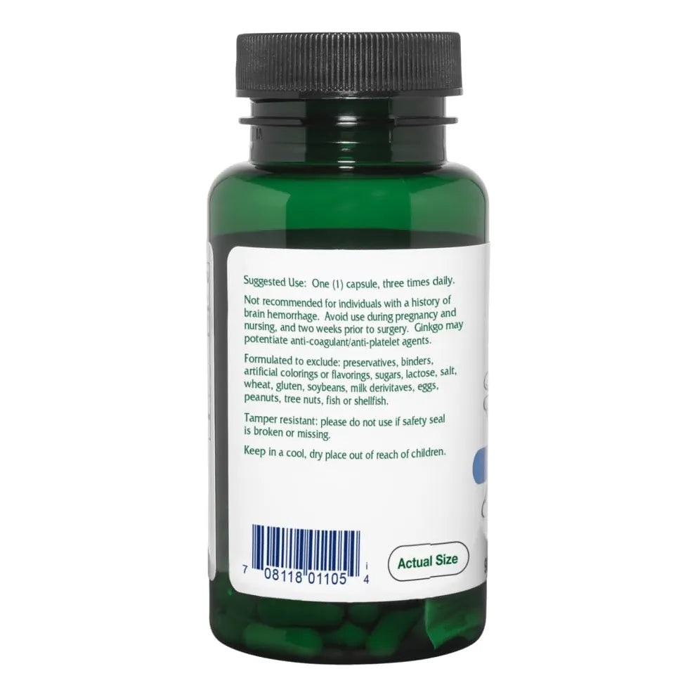 Extracto De Ginkgo Biloba 90 Capsulas 24 Glucosidos De Flavona Salud Cerebral Y Circulacion