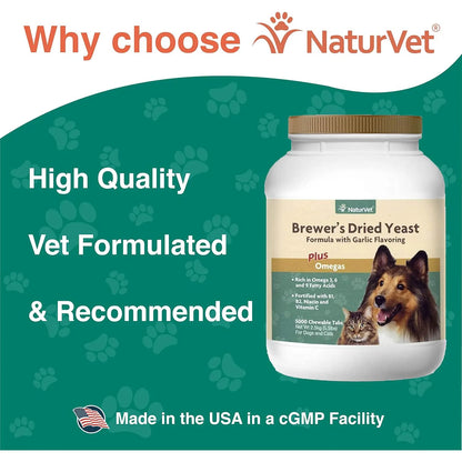 Levadura Seca Con Ajo Para Mascotas Vitaminas B Omega 3 6 9 Piel Y Pelaje Saludable