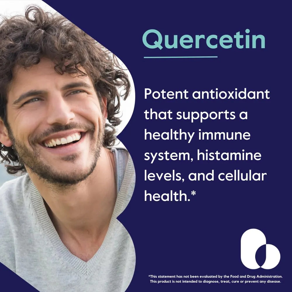 Quercetina 500mg 120 Cápsulas Antioxidante Puro Vegano Sin OMG
