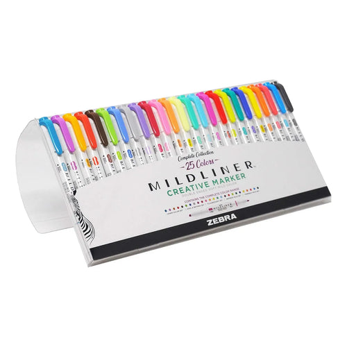 Rotuladores Mildliner Zebra Pen 25 Unidades Punta Doble Colores Vibrantes