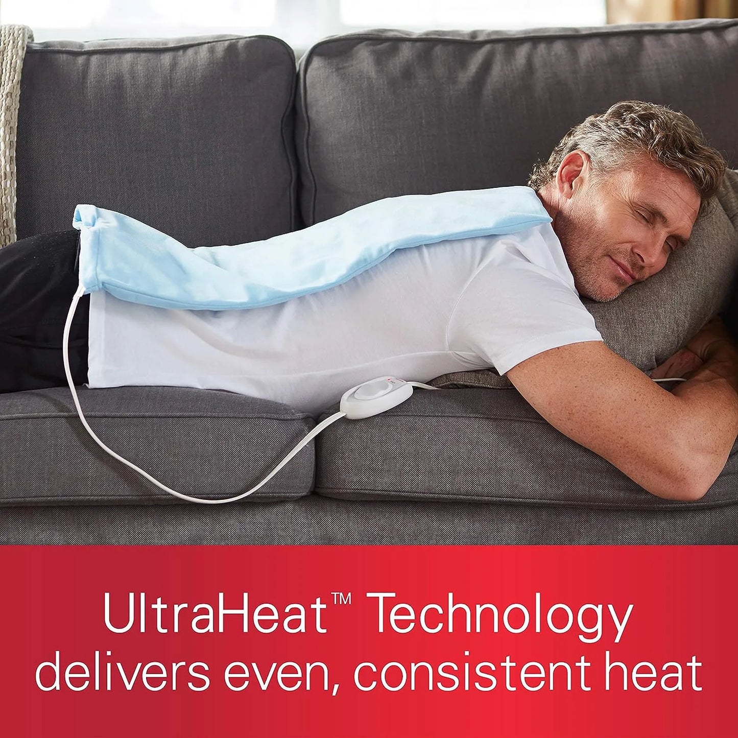 Almohadilla Termica Sunbeam King Size Tecnologia UltraHeat Alivio Dolor Muscular Y Artritis