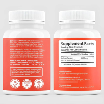 Capsulas Extracto Puro Azafran 88 5 Mg Soporte Estado Animo Energia Salud Ocular