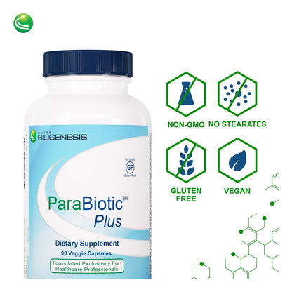 ParaBiotic Plus Cápsulas Neem Ajenjo Nogal Negro Para Microbioma Intestinal 90 Unidades