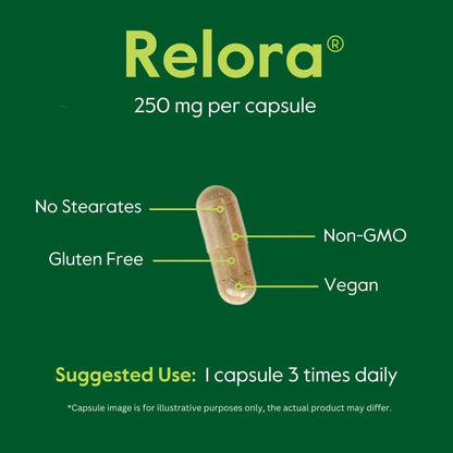 Relora 250 Mg 120 Cápsulas Veganas Clínicamente Investigadas Para El Estrés
