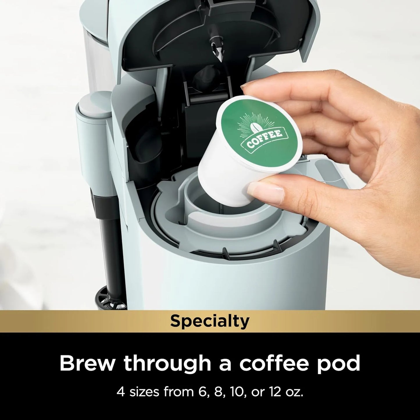 Cafetera De Una Porcion Con Espumador 180 A 720 Ml Compatible Con Capsulas K Cup
