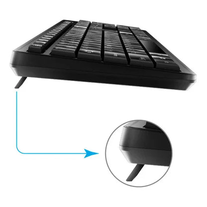 Combo Teclado Mouse Genius Km 8200 Inalambrico Español Pc Negro Kit Silencioso Y Preciso