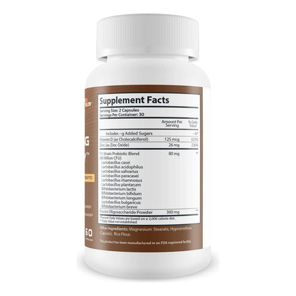 Pro Gut Lung Therapy Probiótico Premium 40MM UFC Equilibrio Intestinal Y Ánimo