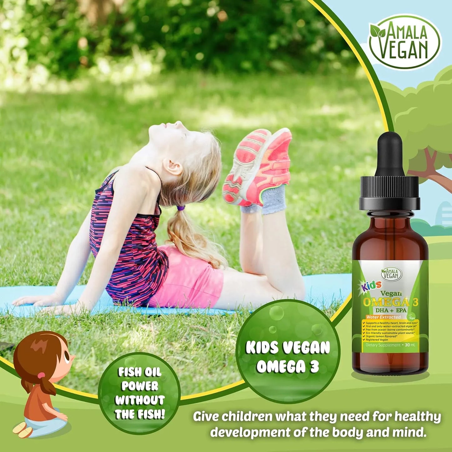 Aceite Omega 3 Limon Organico Niños Vegano DHA EPA Suplemento Liquido