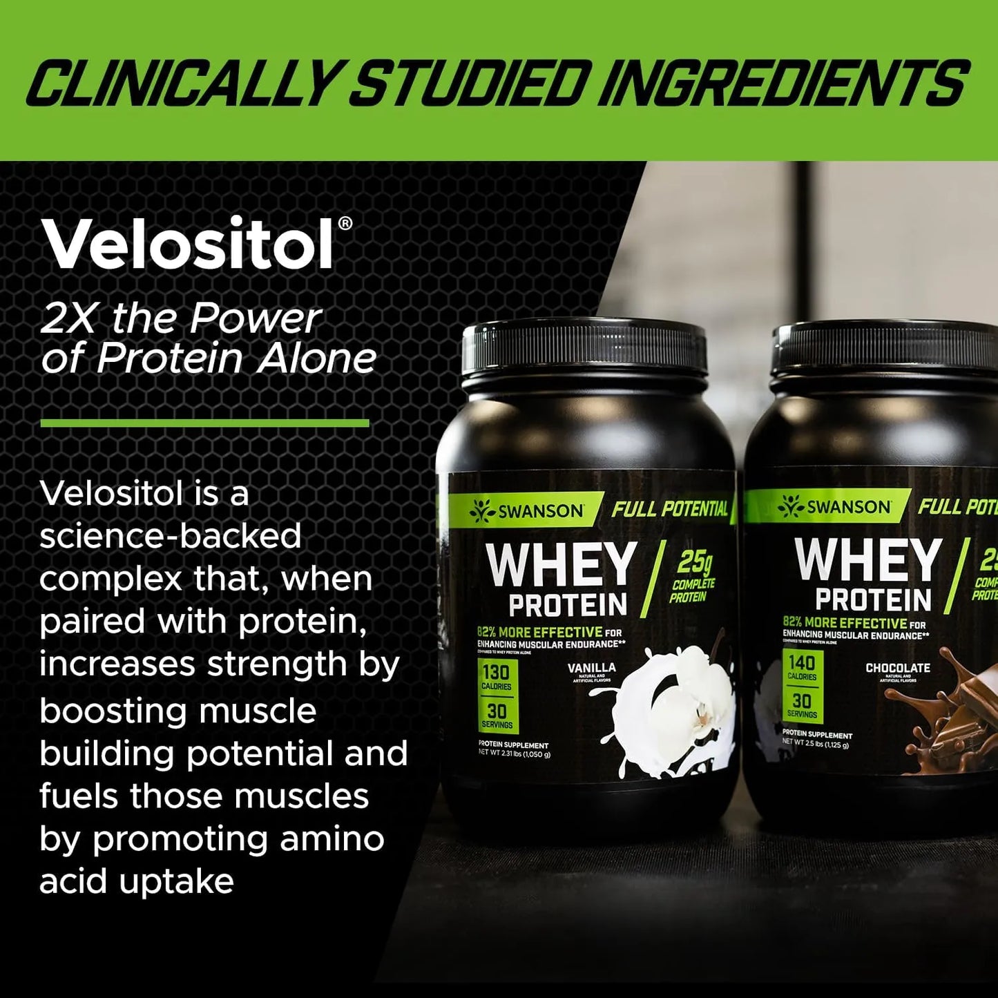 Proteina En Polvo Sabor Chocolate Swanson Para Musculacion Con Velositol