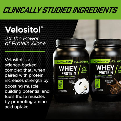 Proteina En Polvo Sabor Chocolate Swanson Para Musculacion Con Velositol
