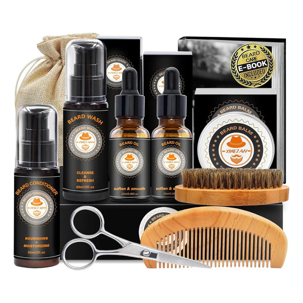Kit De Aseo De Barba Con Acondicionador Completo De Lujo