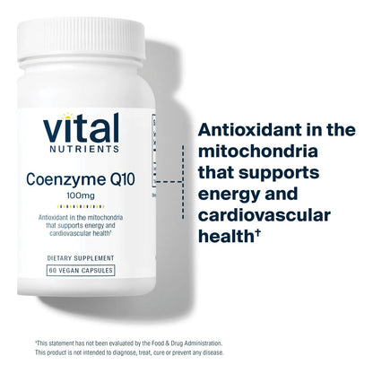 Coenzima Q10 100mg Suplemento Vegano Antioxidante Salud Corazon Energia