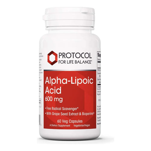 Acido Alfa Lipoico 600mg Con Extracto De Semilla De Uva Y Bioperina 60 Capsulas Vegetales
