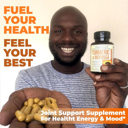 Extracto Curcumina Cúrcuma Moringa Pimienta Negra Suplemento Articular Energía