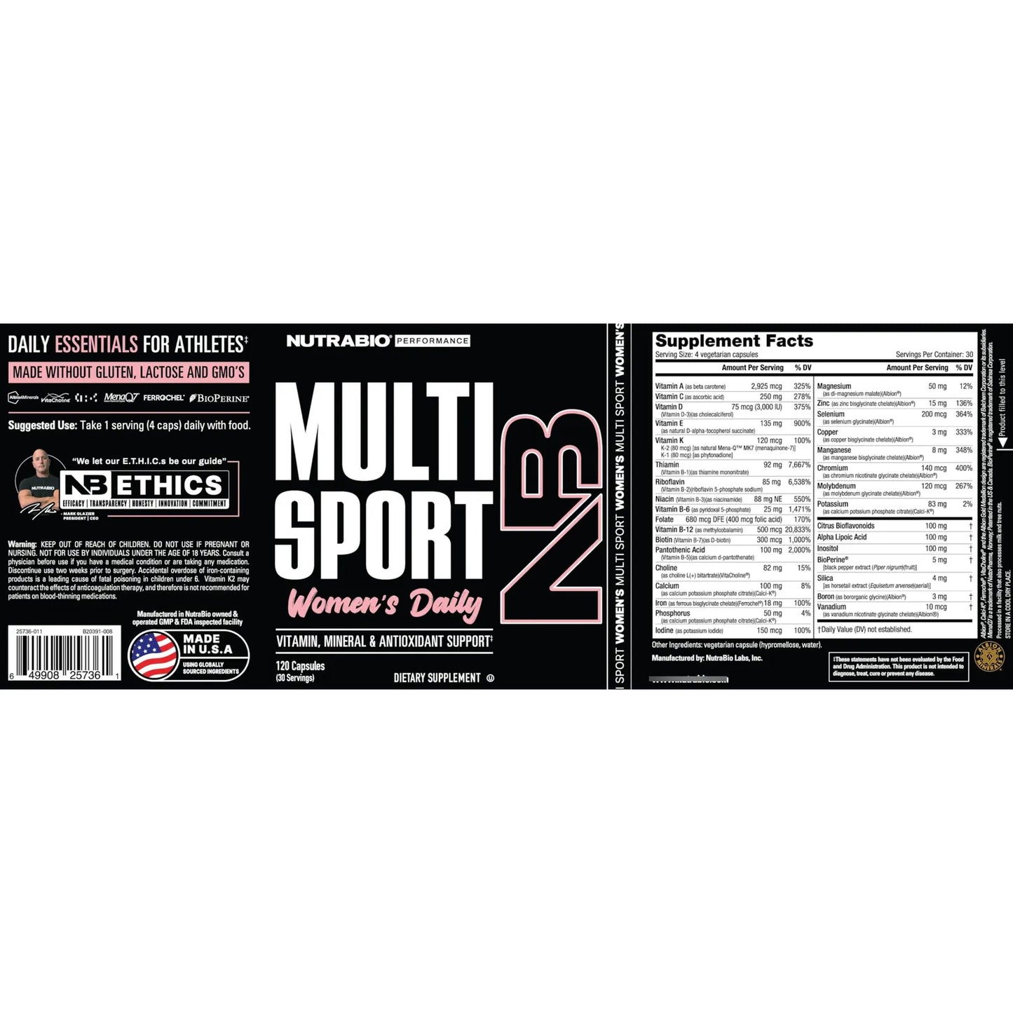 Multivitamina Para Mujeres 33 Vitaminas Minerales Antioxidantes Energía Piel Cabello
